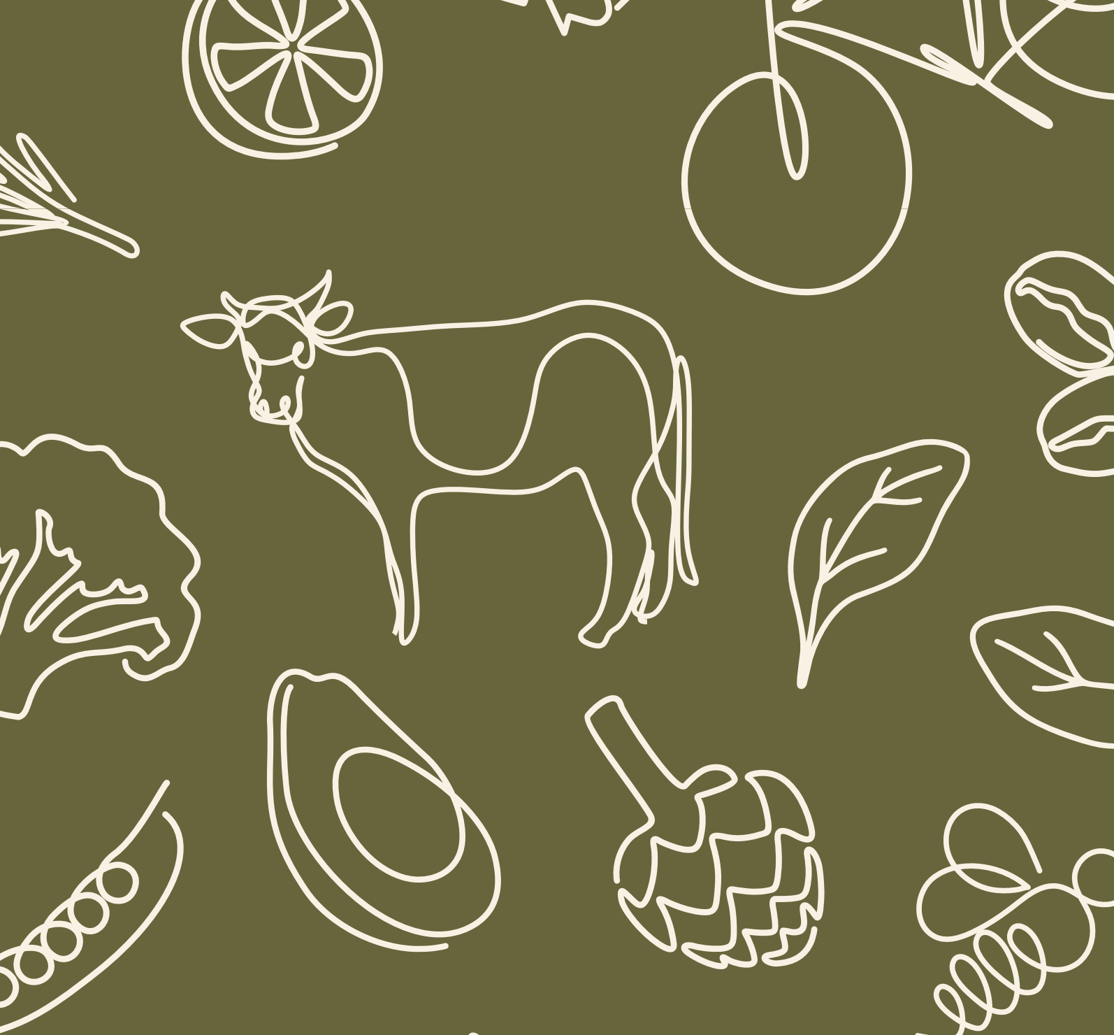 Vegetable and animal illustration